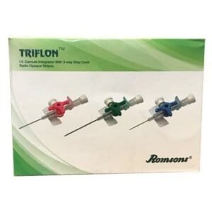 Romsons Triflon IV Cannula with 3 Way Stop Cock