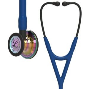 3M Littmann Cardiology IV Stethoscope - Navy Rainbow-Finish, Black Stem 6242