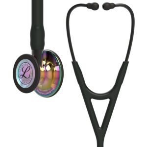 3M Littmann Cardiology IV Stethoscope - Black Rainbow-Finish, Smoke Stem 6240
