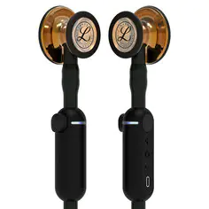 3M™ Littmann® CORE Digital Stethoscope, 8870, High Polish Copper Chestpiece, Black Tube, Stem and Headset, 27 inch
