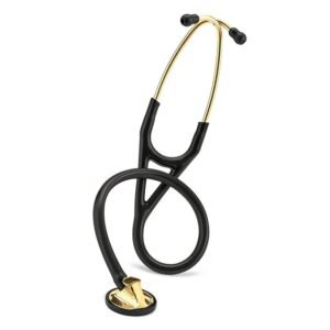 3M Littmann Master Cardiology Stethoscope Black with Brass Finish Chest Piece 2175